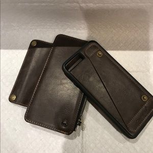 LEATHER IPHONE 7S CASE W/ WALLET